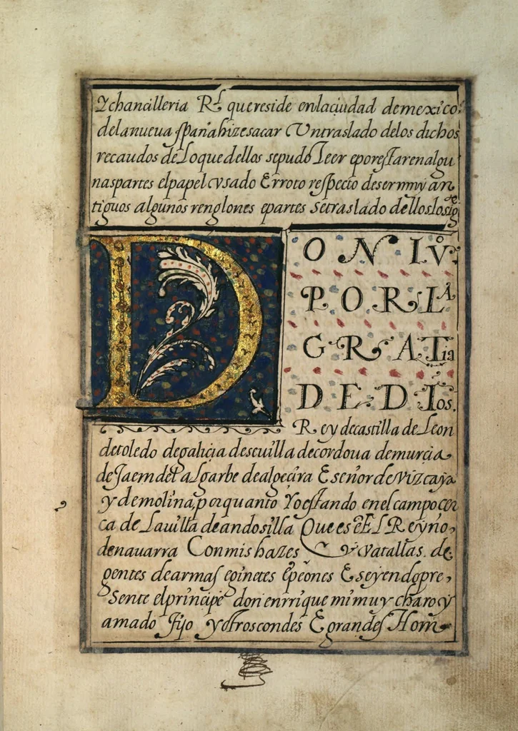 An illustration from [Carta confirmatoria de hidalguía], 1600, leaf 13