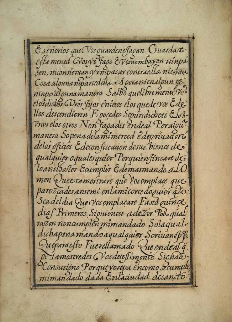 An illustration from [Carta confirmatoria de hidalguía], 1600, leaf 18