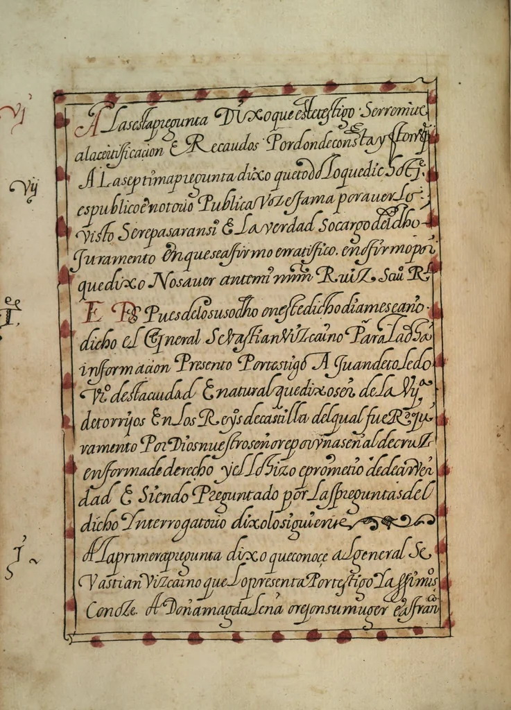 An illustration from [Carta confirmatoria de hidalguía], 1600, leaf 32