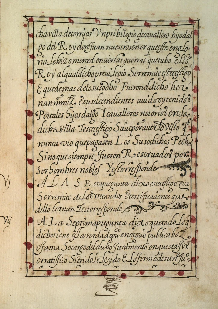 An illustration from [Carta confirmatoria de hidalguía], 1600, leaf 35