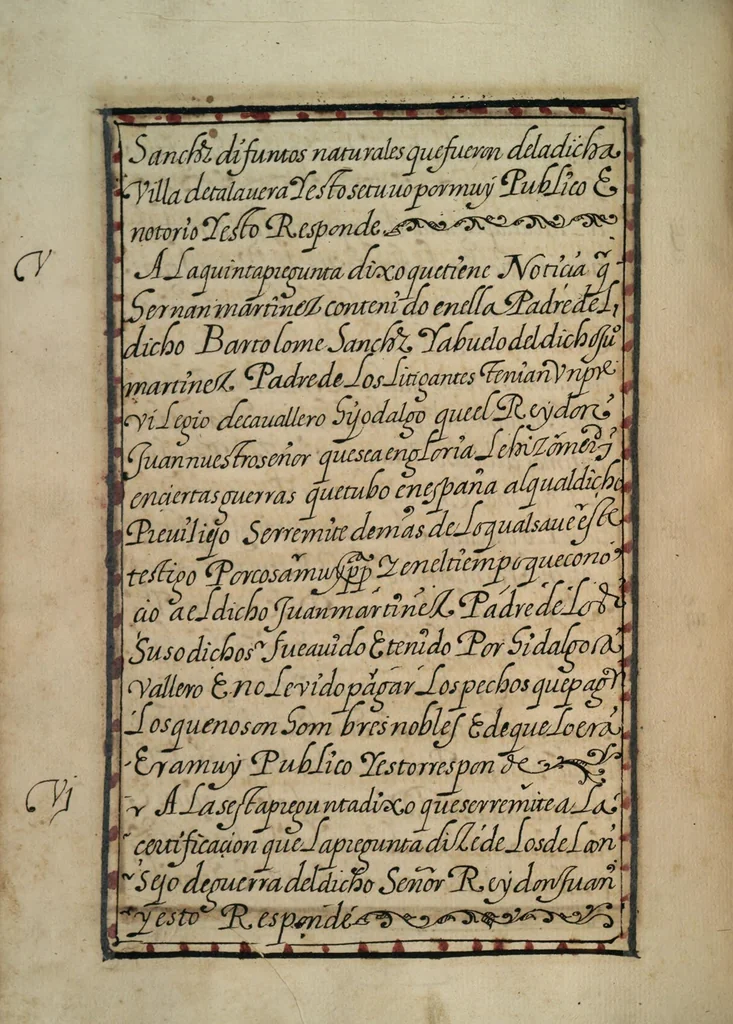 An illustration from [Carta confirmatoria de hidalguía], 1600, leaf 42