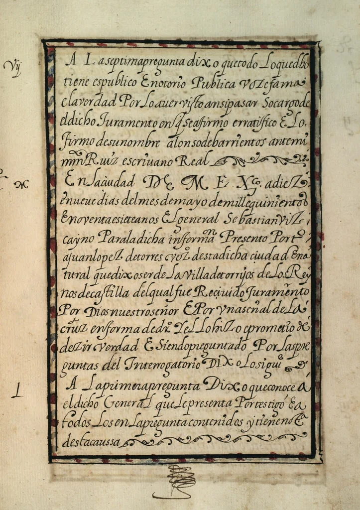 An illustration from [Carta confirmatoria de hidalguía], 1600, leaf 43