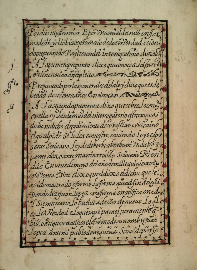 An illustration from [Carta confirmatoria de hidalguía], 1600, leaf 52