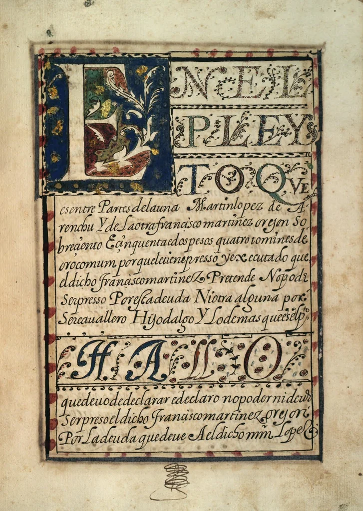 An illustration from [Carta confirmatoria de hidalguía], 1600, leaf 57