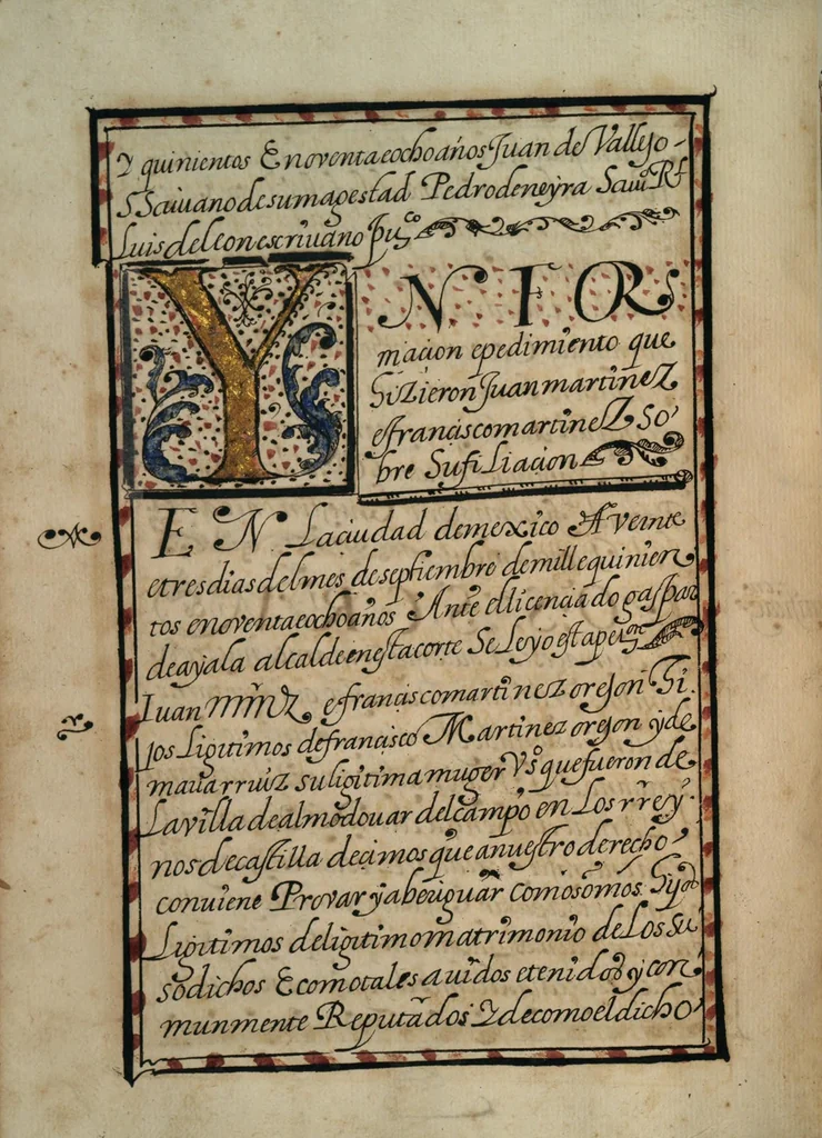 An illustration from [Carta confirmatoria de hidalguía], 1600, leaf 64