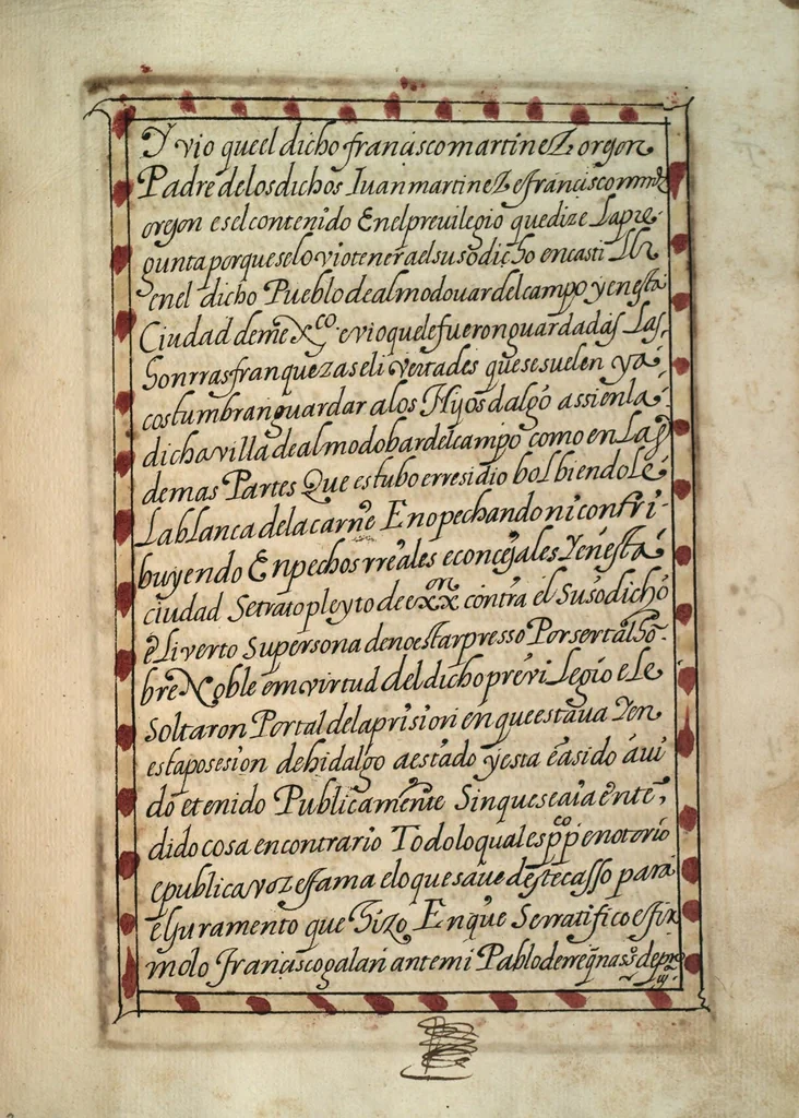 An illustration from [Carta confirmatoria de hidalguía], 1600, leaf 69