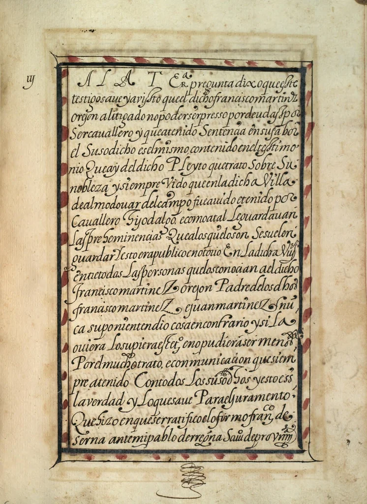 An illustration from [Carta confirmatoria de hidalguía], 1600, leaf 73