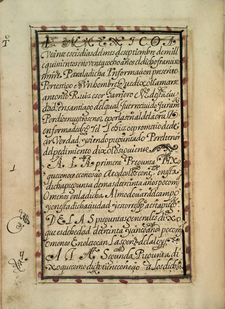 An illustration from [Carta confirmatoria de hidalguía], 1600, leaf 74
