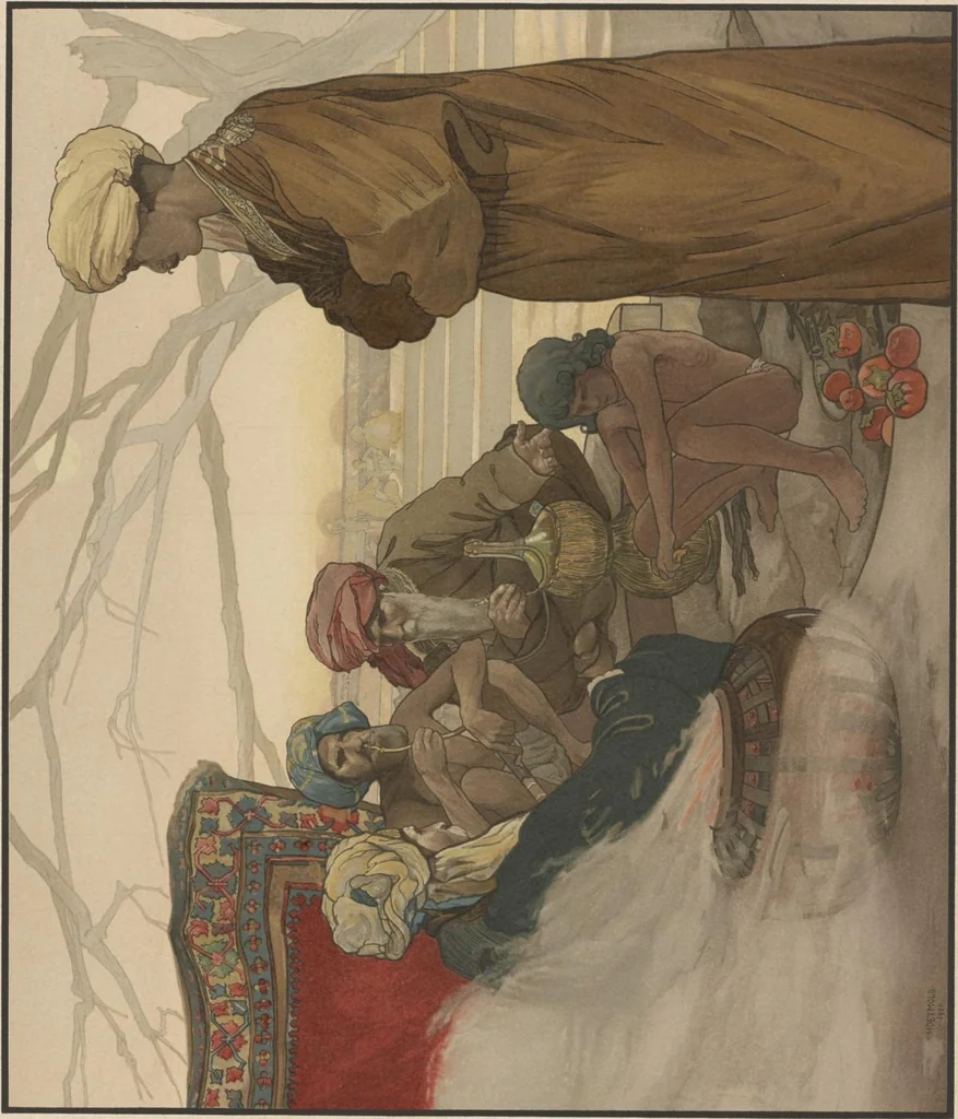 An illustration from Sixteen illustrations of subjects from Kipling's "Jungle book", 1903, leaf 22