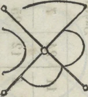 An illustration from Heinrich Cornelius Agrippa's von Nettesheim Magische Werke : sammt den geheimnitzvollen Schriften des Petrus von Abano, Pictorius von Villingen, Gerhard von Cremona, Abt Tritheim von Spanheim, dem Buche Arbatel, der sogenannten Heil. Geist-Kunst und verschiedenen anderen. Zweites Bändchen, 1855, leaf 142