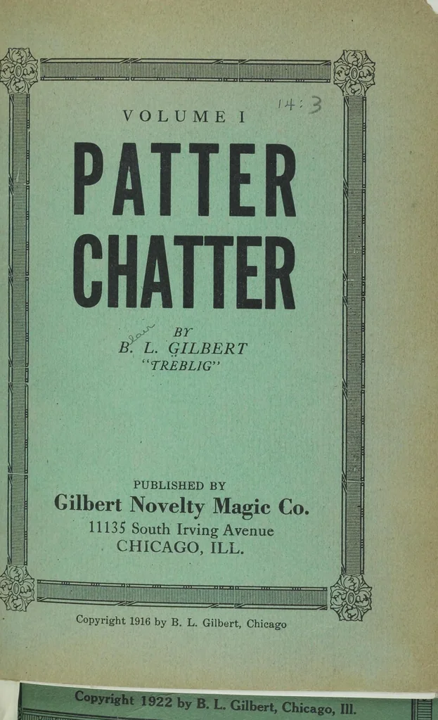 An illustration from Bits of patter, 1915, leaf 69