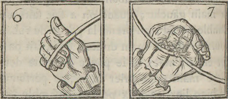 An illustration from Supplément a La magie blanche dévoilée : contenant l'explication de plusieurs tours nouveaux joués depuis peu à Londres, avec des éclaircissemens sur les artifices des joueurs de profession : les cadrans sympathiques, le mouvement perpétuel, les chevaux savans, les poupées parlantes, les automates dansants, les ventriloques, les sabots élastiques, &c., &c, 1785, leaf 34