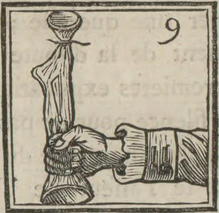 An illustration from Supplément a La magie blanche dévoilée : contenant l'explication de plusieurs tours nouveaux joués depuis peu à Londres, avec des éclaircissemens sur les artifices des joueurs de profession : les cadrans sympathiques, le mouvement perpétuel, les chevaux savans, les poupées parlantes, les automates dansants, les ventriloques, les sabots élastiques, &c., &c, 1785, leaf 53