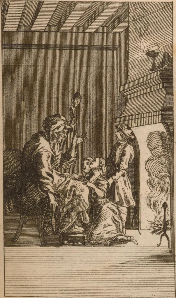 An illustration from Contes du temps passé de ma mere l'oye : avec des morales, 1764, leaf 21