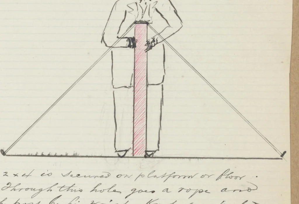 An illustration from [Manuscript scrapbook of magic tricks], [1902-1919], 1902, leaf 106