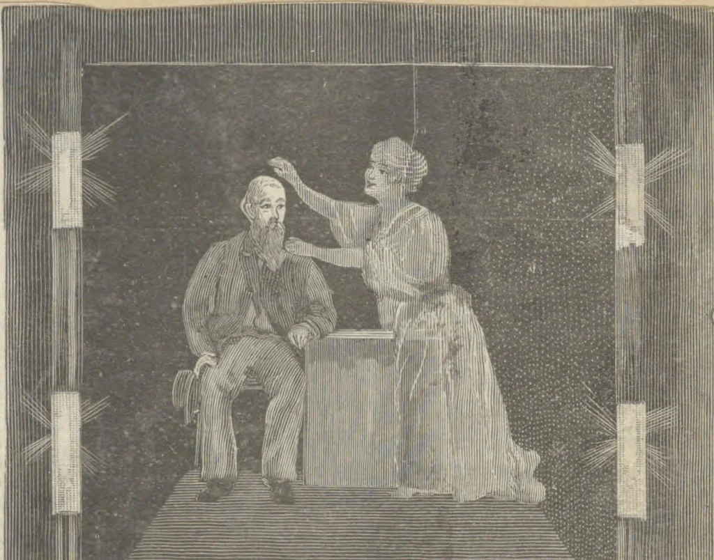 An illustration from [Manuscript scrapbook of magic tricks], [1902-1919], 1902, leaf 518