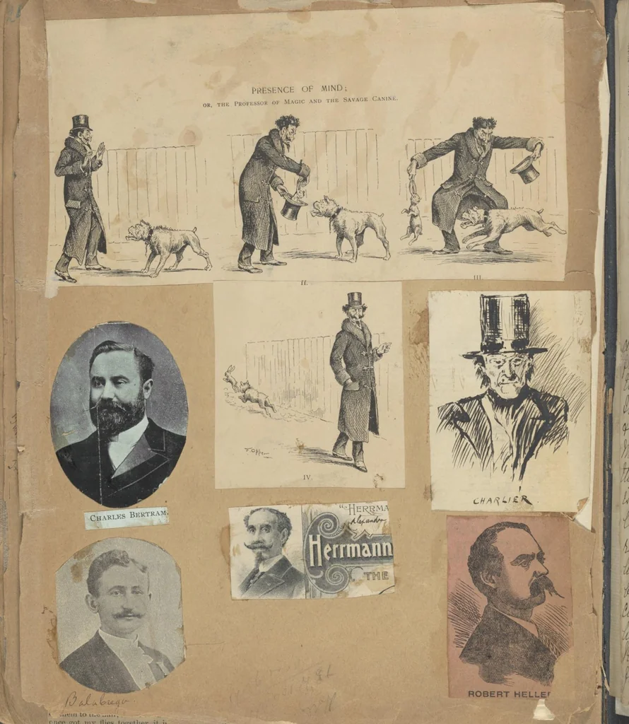 An illustration from [Manuscript scrapbook of magic tricks], [1902-1919], 1902, leaf 568