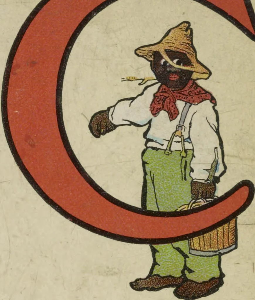 An illustration from ABC in Dixie : a plantation alphabet, 1908, leaf 1
