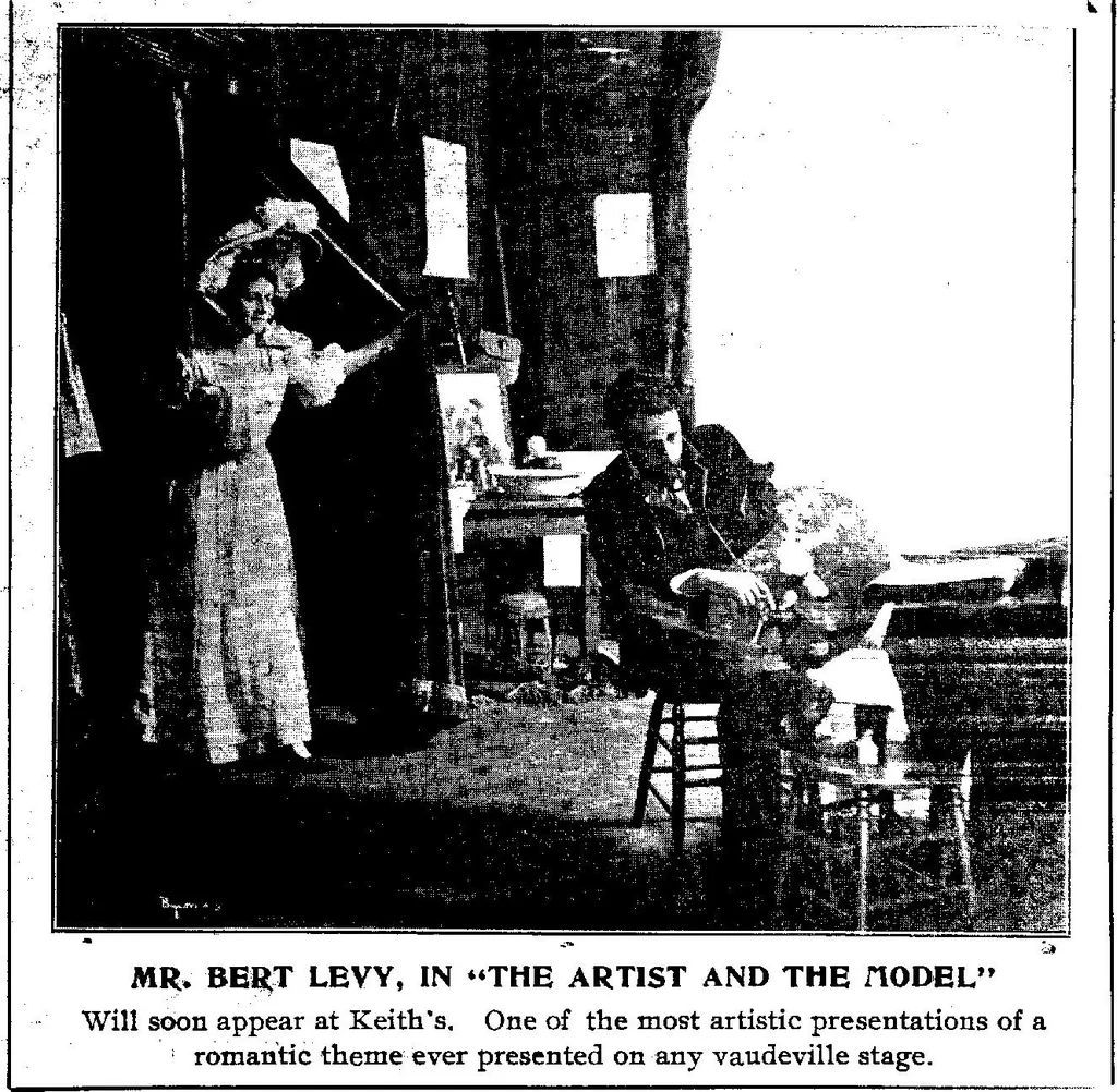 An illustration from B.F. Keith's Theatre News. January 22, 1906., 1906, leaf 8