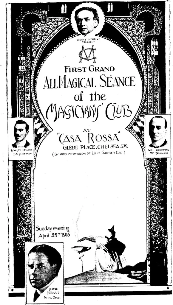 An illustration from [Magicians' Club program, April 25, 1915], 1915, leaf 1