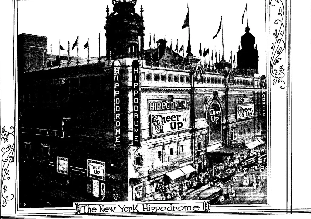 An illustration from [Hippodrome program for the season 1917-1918]., 1917, leaf 3