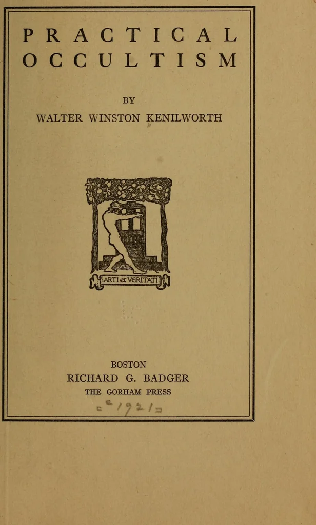 An illustration from Practical occultism, 1921, leaf 7