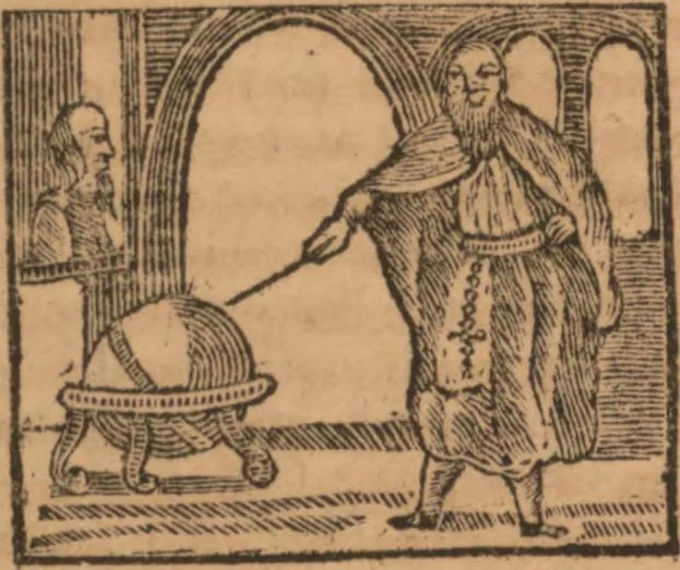 An illustration from The history of little Goody Twoshoes, otherwise called Mrs. Margery Twoshoes : with the means by which she acquired her learning and wisdom and in consequence thereof her estate ... see the original manuscript in the Vatican at Rome, and the cuts by Michael Angelo, illustrated with the comments of our great modern criticks, 1787, leaf 127