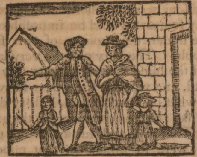 An illustration from The history of little Goody Twoshoes, otherwise called Mrs. Margery Twoshoes : with the means by which she acquired her learning and wisdom and in consequence thereof her estate ... see the original manuscript in the Vatican at Rome, and the cuts by Michael Angelo, illustrated with the comments of our great modern criticks, 1787, leaf 17