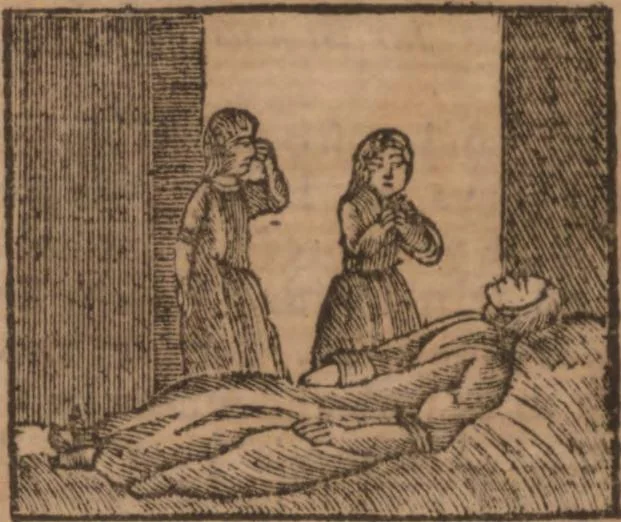 An illustration from The history of little Goody Twoshoes, otherwise called Mrs. Margery Twoshoes : with the means by which she acquired her learning and wisdom and in consequence thereof her estate ... see the original manuscript in the Vatican at Rome, and the cuts by Michael Angelo, illustrated with the comments of our great modern criticks, 1787, leaf 22