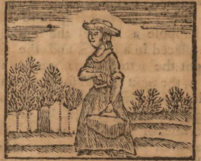 An illustration from The history of little Goody Twoshoes, otherwise called Mrs. Margery Twoshoes : with the means by which she acquired her learning and wisdom and in consequence thereof her estate ... see the original manuscript in the Vatican at Rome, and the cuts by Michael Angelo, illustrated with the comments of our great modern criticks, 1787, leaf 36