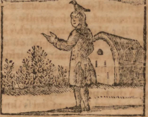 An illustration from The history of little Goody Twoshoes, otherwise called Mrs. Margery Twoshoes : with the means by which she acquired her learning and wisdom and in consequence thereof her estate ... see the original manuscript in the Vatican at Rome, and the cuts by Michael Angelo, illustrated with the comments of our great modern criticks, 1787, leaf 88