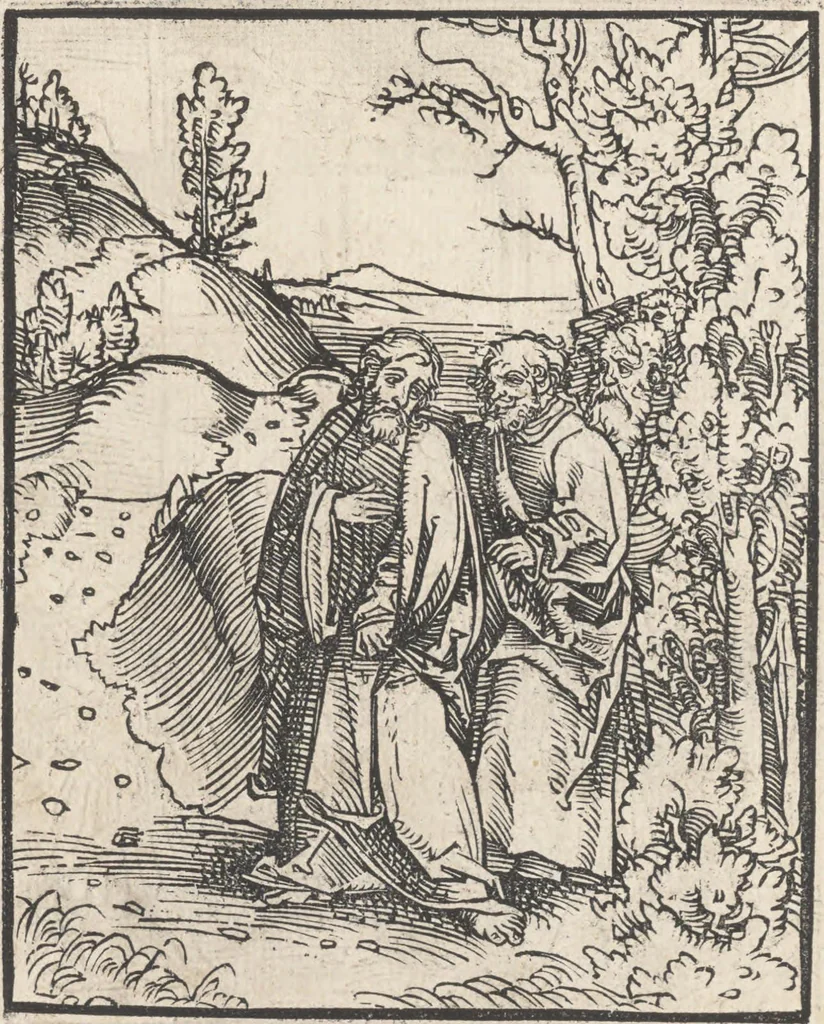 An illustration from Passional Christi und Antichristi, 1521, leaf 17
