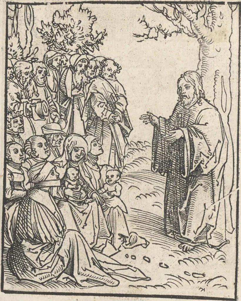 An illustration from Passional Christi und Antichristi, 1521, leaf 19