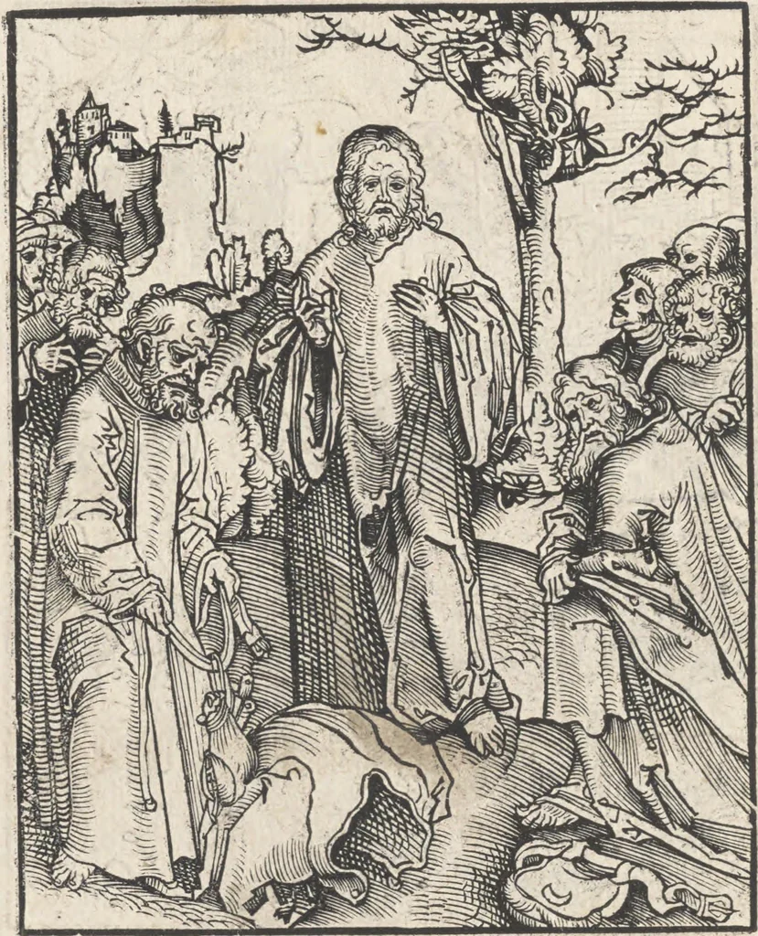 An illustration from Passional Christi und Antichristi, 1521, leaf 23
