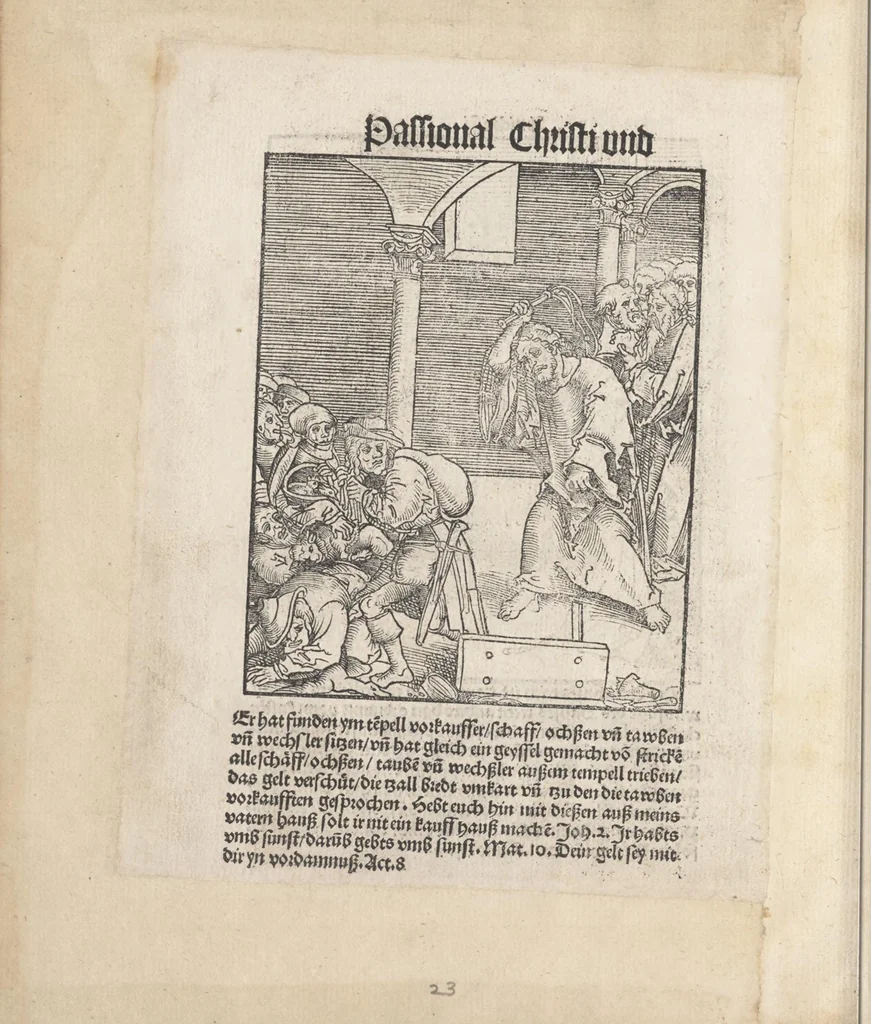 An illustration from Passional Christi und Antichristi, 1521, leaf 29