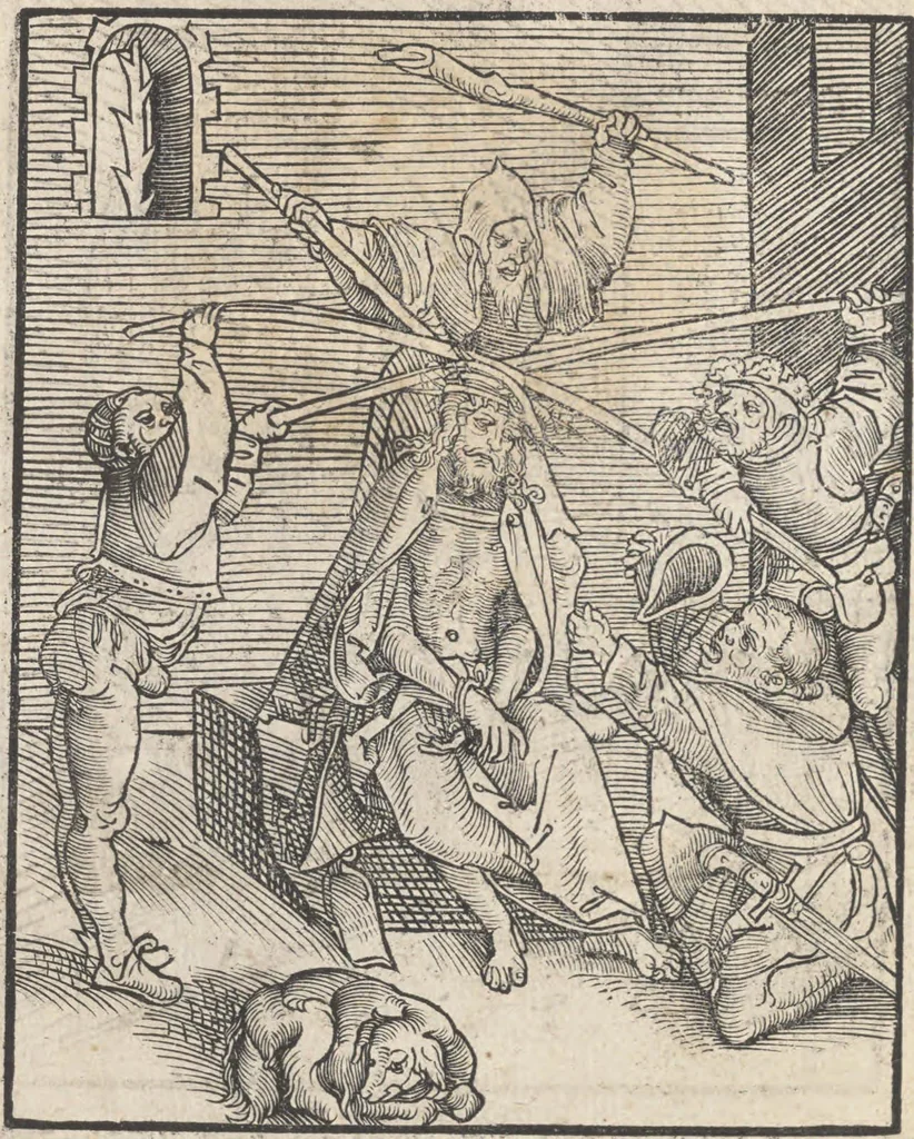 An illustration from Passional Christi und Antichristi, 1521, leaf 9