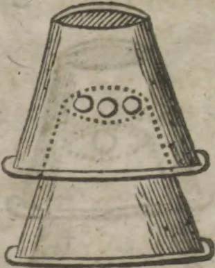 An illustration from Hocus pocus junior : the anatomie of legerdemain, or, The art of jugling set forth in his proper colours, fully, plainly, and exactly, so that an ignorant person may thereby learn the full perfection of the same, after a little practice : unto each tricke is added the figure, where it is needfull for instruction, 1635, leaf 26