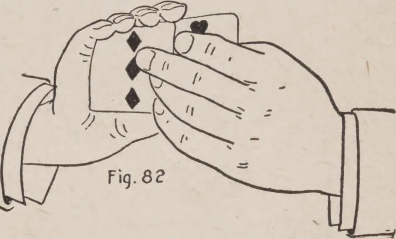 An illustration from Artifice, ruse, and subterfuge at the card table : a treatise on the science and art of manipulating cards, 1905, leaf 153