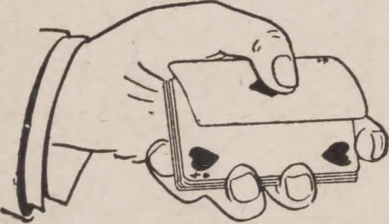 An illustration from Artifice, ruse, and subterfuge at the card table : a treatise on the science and art of manipulating cards, 1905, leaf 162