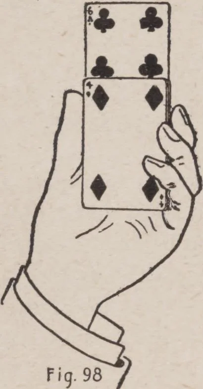 An illustration from Artifice, ruse, and subterfuge at the card table : a treatise on the science and art of manipulating cards, 1905, leaf 174