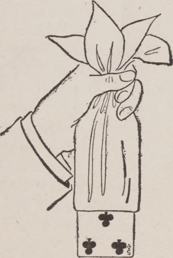 An illustration from Artifice, ruse, and subterfuge at the card table : a treatise on the science and art of manipulating cards, 1905, leaf 202