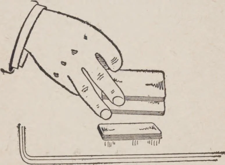 An illustration from Artifice, ruse, and subterfuge at the card table : a treatise on the science and art of manipulating cards, 1905, leaf 51