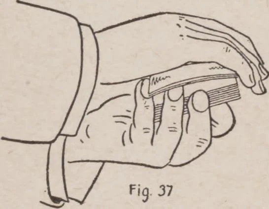 An illustration from Artifice, ruse, and subterfuge at the card table : a treatise on the science and art of manipulating cards, 1905, leaf 88