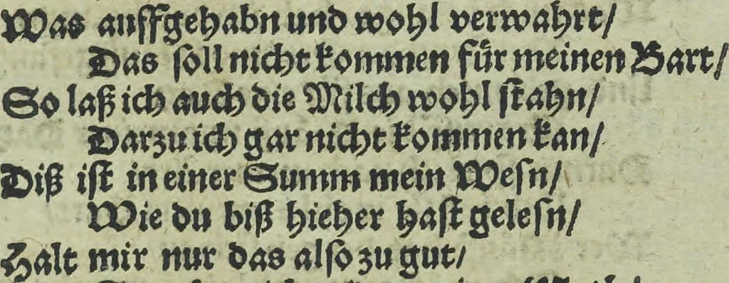 An illustration from Wolffgangi Hildebrands neu-vermehrt, vortrefflich, ausserlesen curieuses Kunst und Wunderbuch : darinnen begriffen wunderbahre Geheimnüsse und Kunststücke, wie man nemlich mit dem gantzen menschlichen Cörper zahmen und wilden Thieren, Vogeln, Fischen, Ungezieffern, allerley Gewächsen und Pflantzungen : auch sonsten fast unerhörte wunderbahrliche Sachen verrichten : auch etliche Wunder-Schrifften künstlich zu bereiten : zu löblicher und lustiger Ubung gebrauchen und die Zeit nützlich zu vertreiben, beneben Erzehlung vieler wunderlichen Dingen, so hin und wieder in der Welt gefunden werden : mit angehengter Beschreibung des Paradiess Luft-Garten und Planetenbuche, dabey eine vollkommene Beschreibung der Physiognomiae, Chiromantiae und Distillir-Kunst, 1704, leaf 144