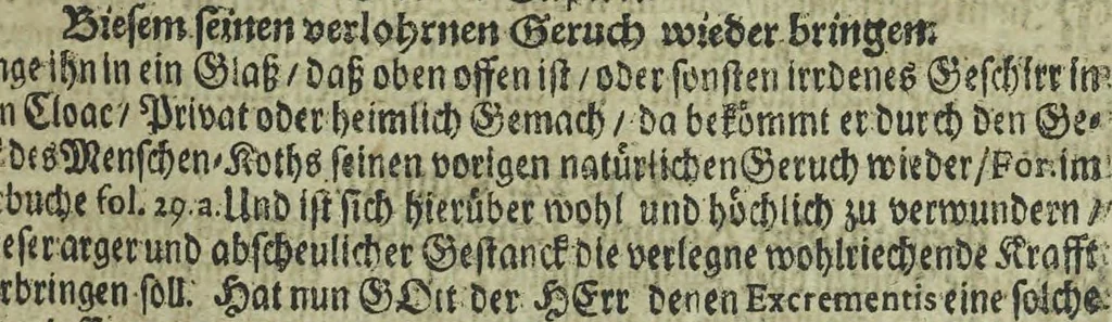 An illustration from Wolffgangi Hildebrands neu-vermehrt, vortrefflich, ausserlesen curieuses Kunst und Wunderbuch : darinnen begriffen wunderbahre Geheimnüsse und Kunststücke, wie man nemlich mit dem gantzen menschlichen Cörper zahmen und wilden Thieren, Vogeln, Fischen, Ungezieffern, allerley Gewächsen und Pflantzungen : auch sonsten fast unerhörte wunderbahrliche Sachen verrichten : auch etliche Wunder-Schrifften künstlich zu bereiten : zu löblicher und lustiger Ubung gebrauchen und die Zeit nützlich zu vertreiben, beneben Erzehlung vieler wunderlichen Dingen, so hin und wieder in der Welt gefunden werden : mit angehengter Beschreibung des Paradiess Luft-Garten und Planetenbuche, dabey eine vollkommene Beschreibung der Physiognomiae, Chiromantiae und Distillir-Kunst, 1704, leaf 311