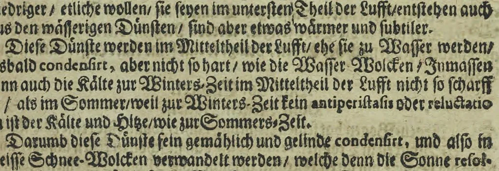 An illustration from Wolffgangi Hildebrands neu-vermehrt, vortrefflich, ausserlesen curieuses Kunst und Wunderbuch : darinnen begriffen wunderbahre Geheimnüsse und Kunststücke, wie man nemlich mit dem gantzen menschlichen Cörper zahmen und wilden Thieren, Vogeln, Fischen, Ungezieffern, allerley Gewächsen und Pflantzungen : auch sonsten fast unerhörte wunderbahrliche Sachen verrichten : auch etliche Wunder-Schrifften künstlich zu bereiten : zu löblicher und lustiger Ubung gebrauchen und die Zeit nützlich zu vertreiben, beneben Erzehlung vieler wunderlichen Dingen, so hin und wieder in der Welt gefunden werden : mit angehengter Beschreibung des Paradiess Luft-Garten und Planetenbuche, dabey eine vollkommene Beschreibung der Physiognomiae, Chiromantiae und Distillir-Kunst, 1704, leaf 405