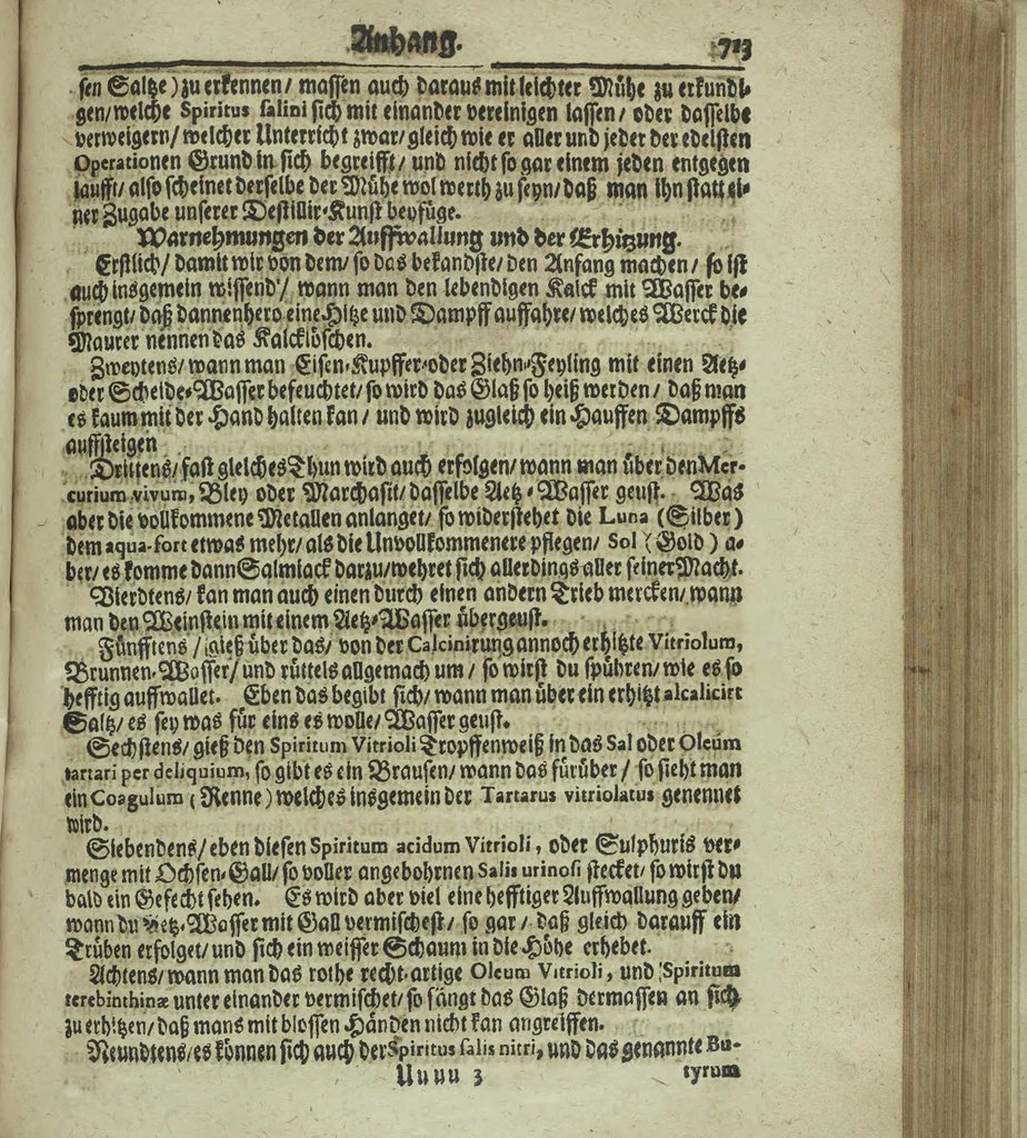 An illustration from Wolffgangi Hildebrands neu-vermehrt, vortrefflich, ausserlesen curieuses Kunst und Wunderbuch : darinnen begriffen wunderbahre Geheimnüsse und Kunststücke, wie man nemlich mit dem gantzen menschlichen Cörper zahmen und wilden Thieren, Vogeln, Fischen, Ungezieffern, allerley Gewächsen und Pflantzungen : auch sonsten fast unerhörte wunderbahrliche Sachen verrichten : auch etliche Wunder-Schrifften künstlich zu bereiten : zu löblicher und lustiger Ubung gebrauchen und die Zeit nützlich zu vertreiben, beneben Erzehlung vieler wunderlichen Dingen, so hin und wieder in der Welt gefunden werden : mit angehengter Beschreibung des Paradiess Luft-Garten und Planetenbuche, dabey eine vollkommene Beschreibung der Physiognomiae, Chiromantiae und Distillir-Kunst, 1704, leaf 737