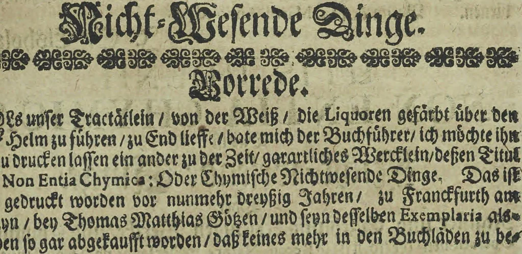 An illustration from Wolffgangi Hildebrands neu-vermehrt, vortrefflich, ausserlesen curieuses Kunst und Wunderbuch : darinnen begriffen wunderbahre Geheimnüsse und Kunststücke, wie man nemlich mit dem gantzen menschlichen Cörper zahmen und wilden Thieren, Vogeln, Fischen, Ungezieffern, allerley Gewächsen und Pflantzungen : auch sonsten fast unerhörte wunderbahrliche Sachen verrichten : auch etliche Wunder-Schrifften künstlich zu bereiten : zu löblicher und lustiger Ubung gebrauchen und die Zeit nützlich zu vertreiben, beneben Erzehlung vieler wunderlichen Dingen, so hin und wieder in der Welt gefunden werden : mit angehengter Beschreibung des Paradiess Luft-Garten und Planetenbuche, dabey eine vollkommene Beschreibung der Physiognomiae, Chiromantiae und Distillir-Kunst, 1704, leaf 751