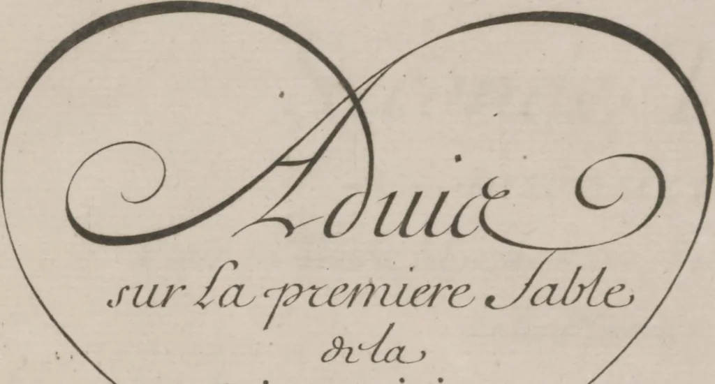 An illustration from L'art d'écrire par Alais, 1680, leaf 33