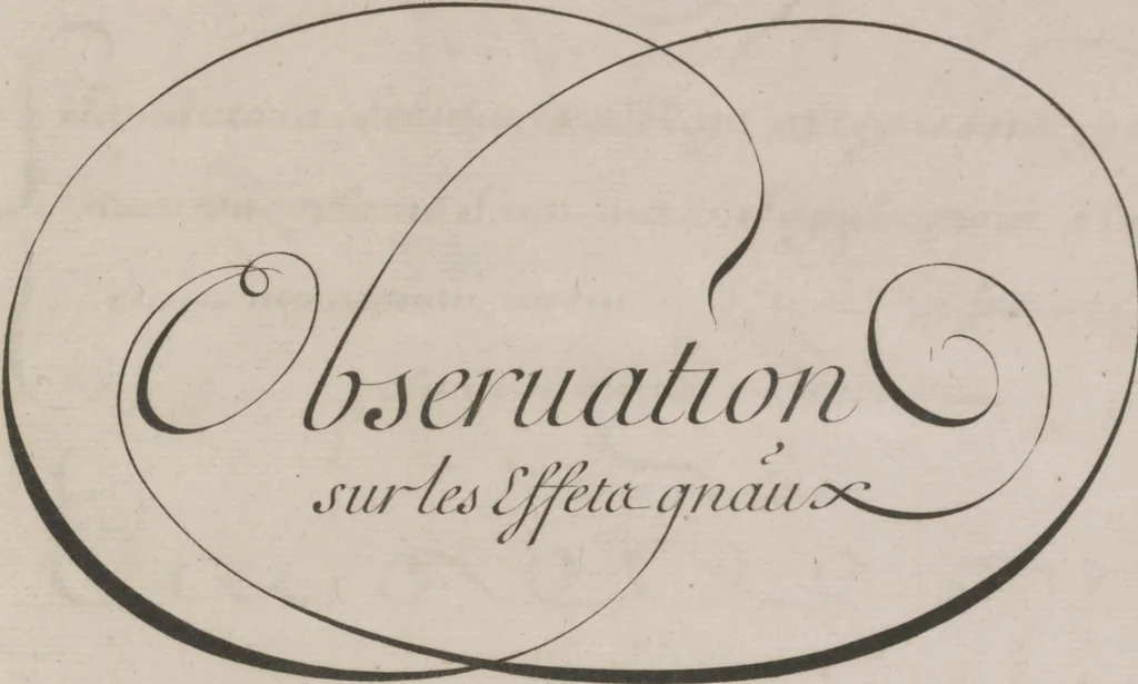 An illustration from L'art d'écrire par Alais, 1680, leaf 43